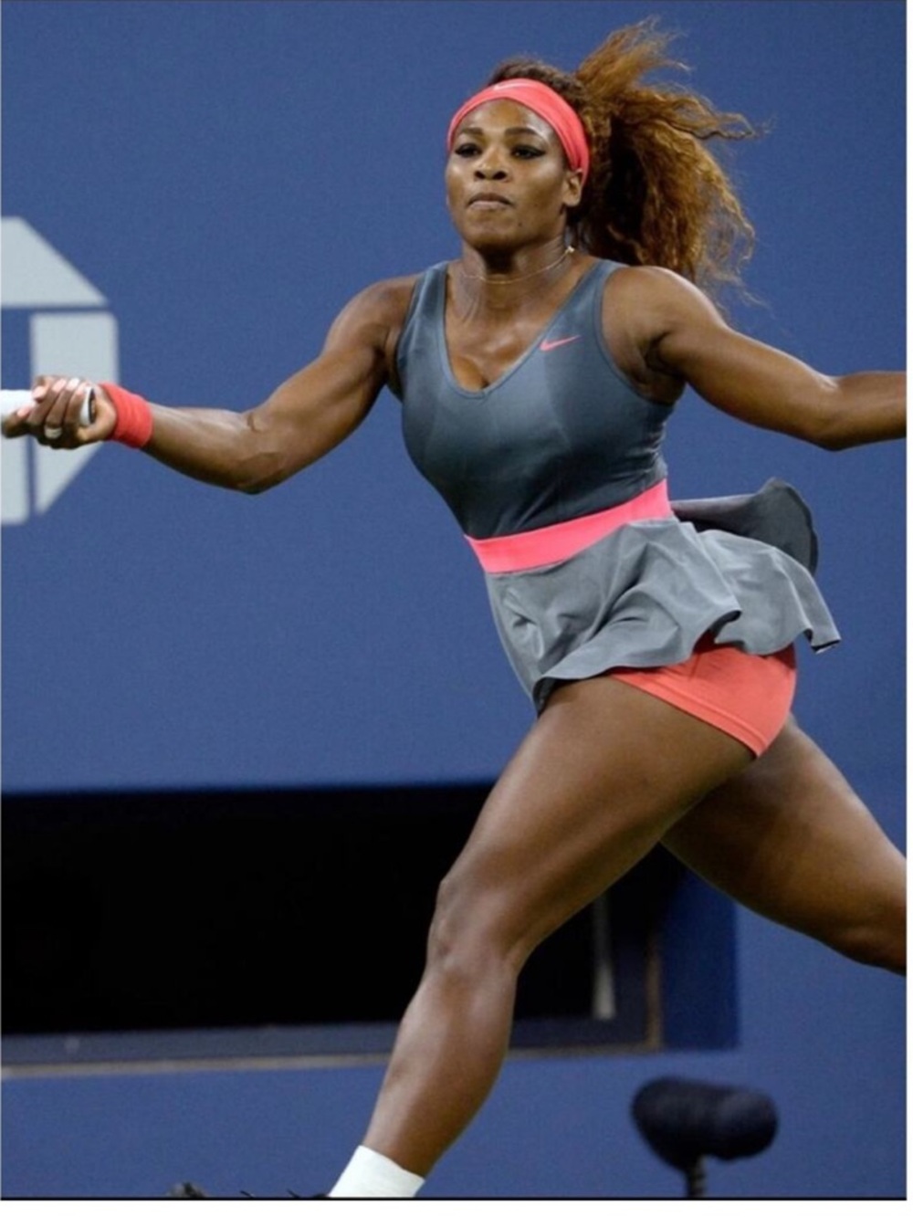 Nike Dri-Fit Grey / Hot Pink Tennis Dress ASO Serena Williams NWT